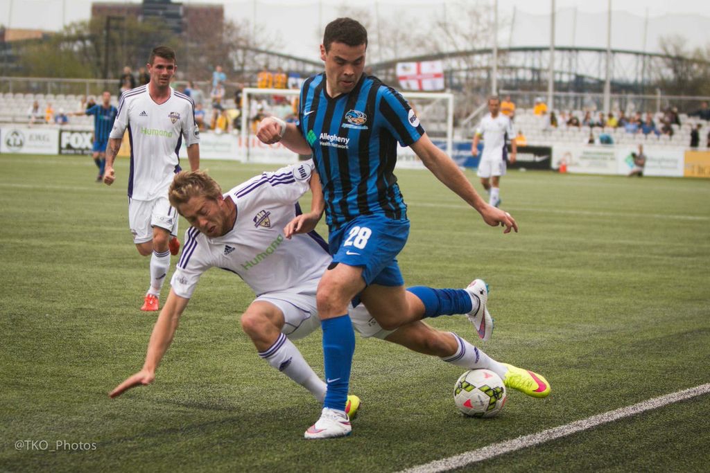 Vini Dantas scored the equalizer to keep the Riverhounds playoff hopes alive on Saturday. 