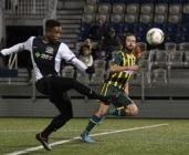 Max Touloute provided a second half boost for the Riverhounds in their first match against Rochester in April. 