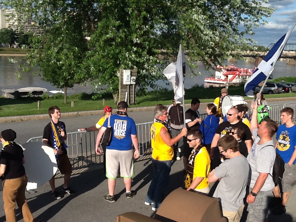 Last June, the Steel Army invaded the state capital.  This year, they will be heading to Rochester to root on the Riverhounds.   