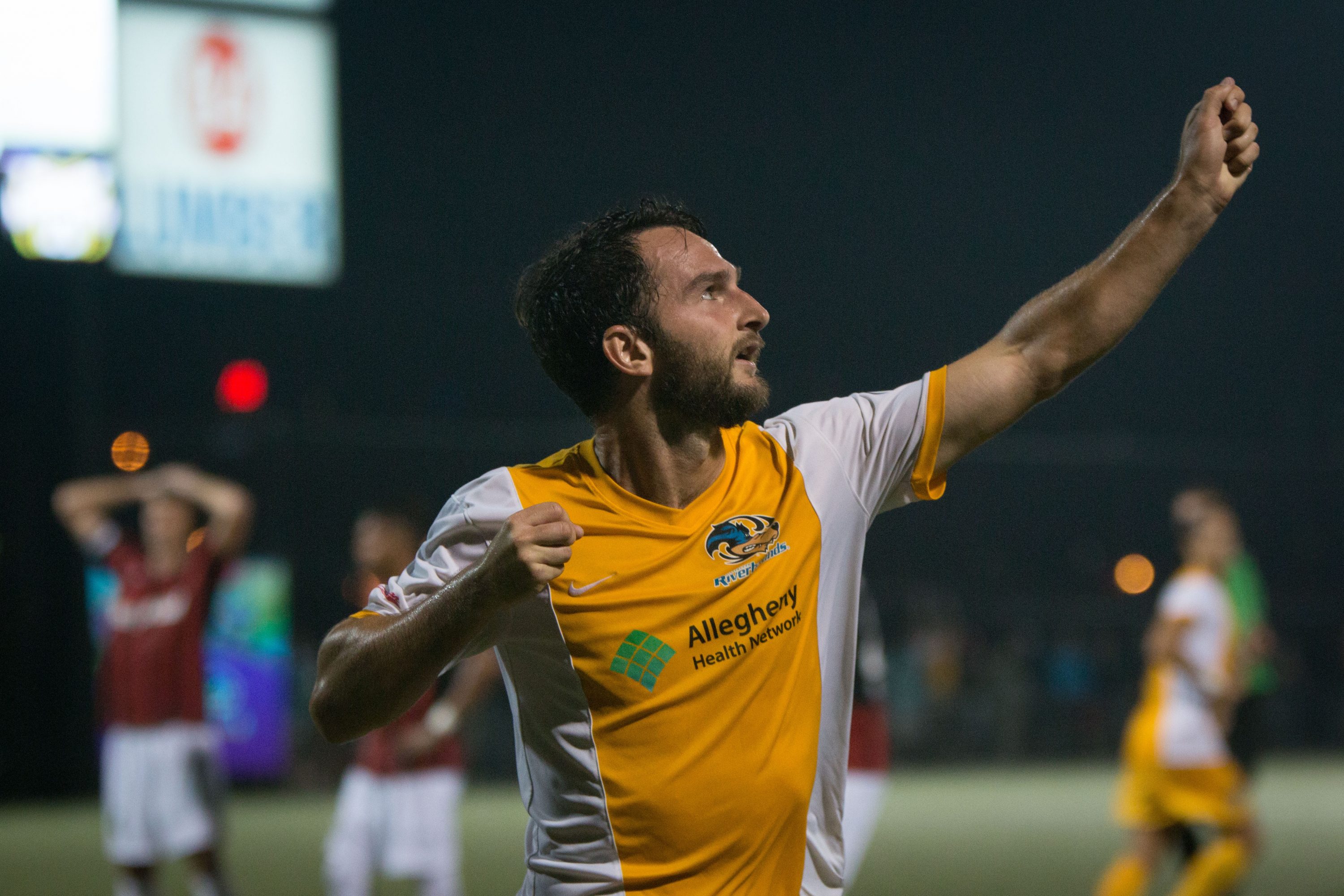 Kevin Kerr and the Pittsburgh Riverhounds are still in the thick of the playoff race despite failing to get win on Saturday against Charleston. (Photo Courtesy Pittsburgh Riverhounds) 