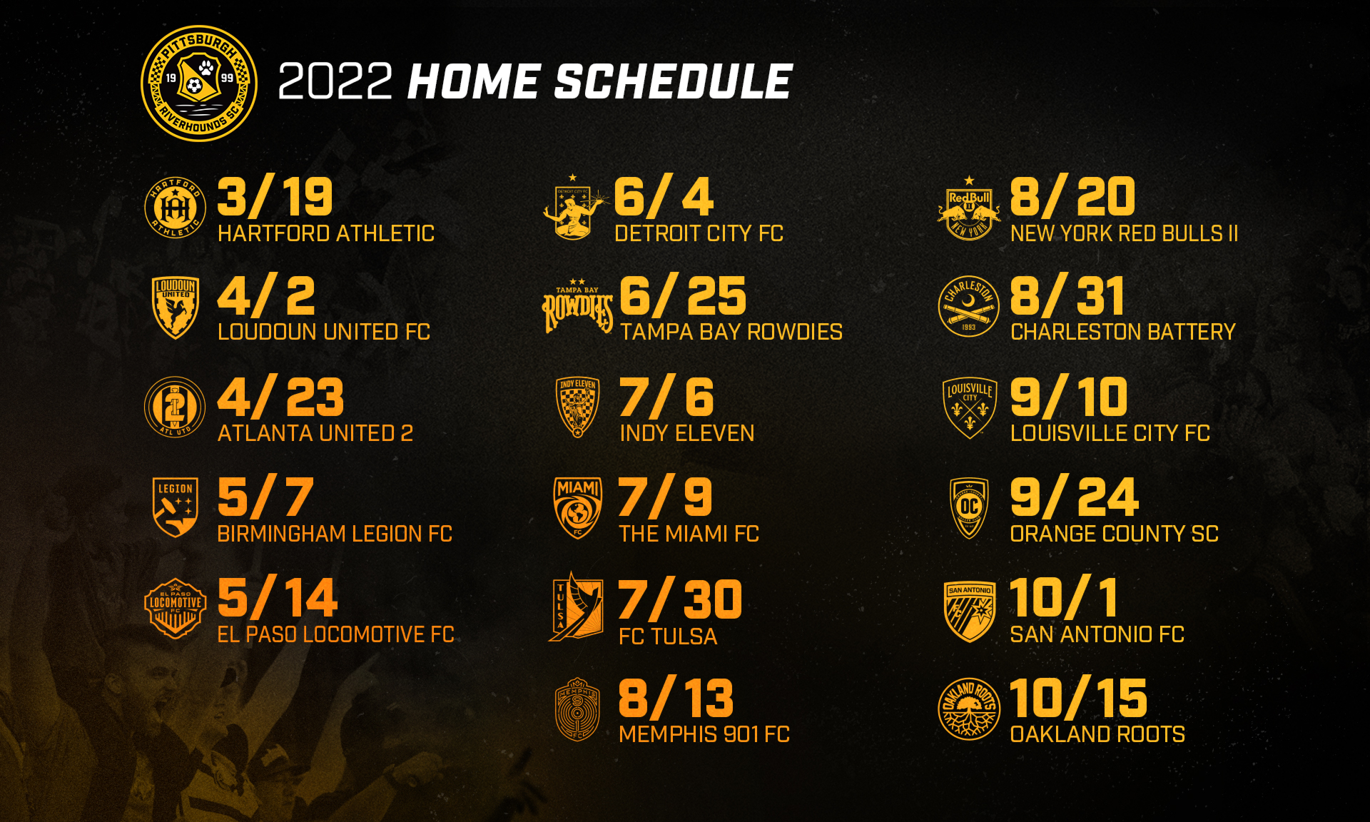 USL Championship, Riverhounds SC release complete 2022 schedule | Pittsburgh Soccer Now