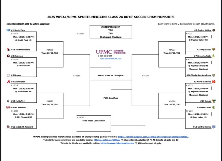 WPIAL Boys Soccer Class 2A Playoffs First Round Scoreboard Pittsburgh