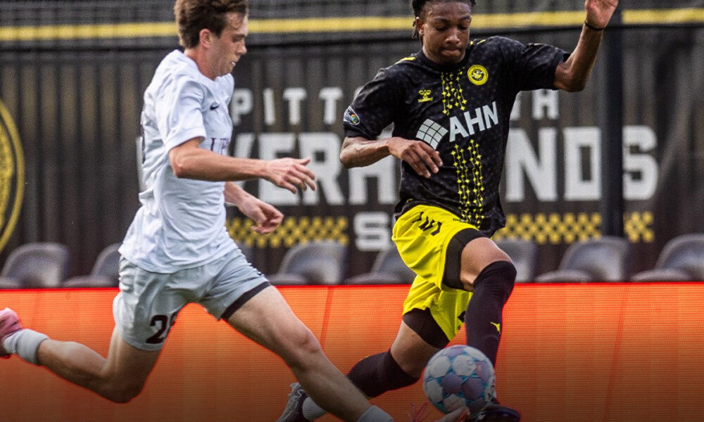 Jaxon Ervin’s second-half brace powers Steel City FC past Hounds 2 in first USL2 all-Pittsburgh Derby